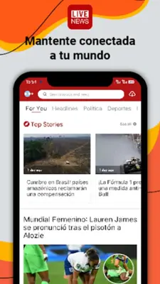 LiveNews rompiendo y locales android App screenshot 7